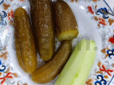 Olivje su majonezu ir marinuotais agurkais Žingsnis 2