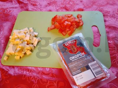 Salotos su pupelėmis ir kumpiu Žingsnis 1