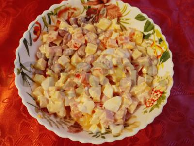 Salotos su pupelėmis ir kumpiu Žingsnis 3