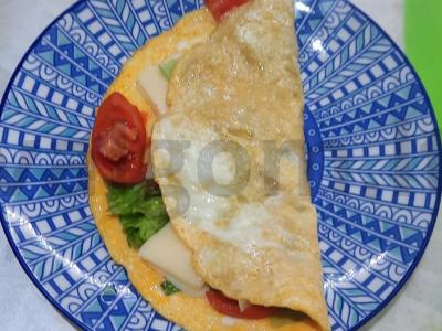 Kiaušinių blynai su daržovėmis ir sūriu Žingsnis 7