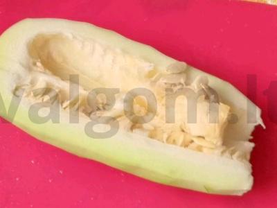 Cukinijų blynai „Išskirtiniai“ su dešra Žingsnis 1