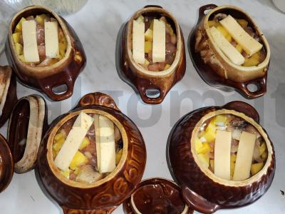 Bulvės puoduose su grybais Žingsnis 6