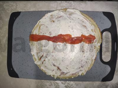 Blynai su varškės sūriu ir upėtakiu Žingsnis 4