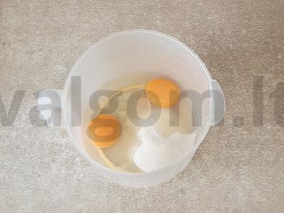 Keksiukai su jogurtu ir bananais Žingsnis 2