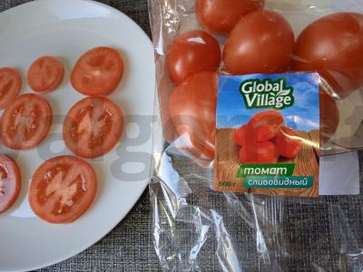 Caprese su džiovintais bazilikais Žingsnis 1