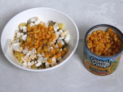 Sotūs lašišų salotos su kukurūzais Žingsnis 6