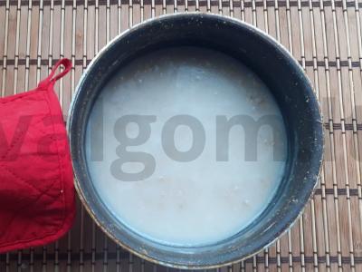 Avižinė košė su pienu ir namine žemės riešutų pasta Žingsnis 4