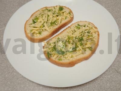 Sūrio skrudinta duona per 15 minučių Žingsnis 4