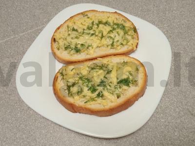 Sūrio skrudinta duona per 15 minučių Žingsnis 6