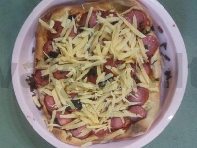 Greita pica iš sluoksniuotos tešlos Žingsnis 4