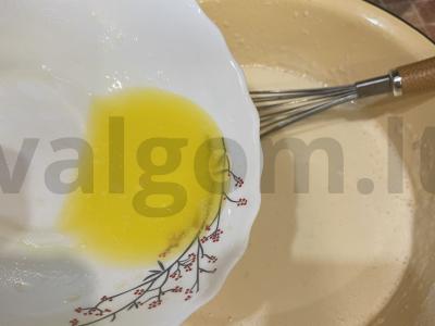 Blynai iš grikių miltų su kondensuotu pienu Žingsnis 5