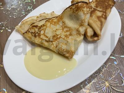 Blynai iš grikių miltų su kondensuotu pienu Žingsnis 7