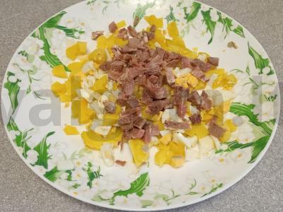 Žieminis salotas su virta jautienos liežuviu Žingsnis 3