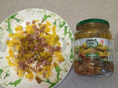 Žieminis salotas su virta jautienos liežuviu Žingsnis 4