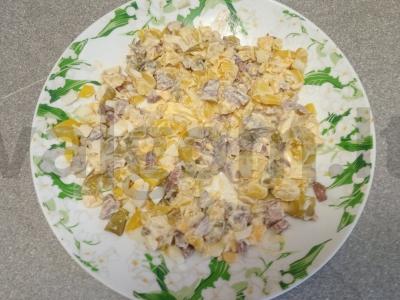 Žieminis salotas su virta jautienos liežuviu Žingsnis 6