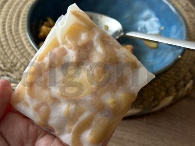 Traškūs obuolių pyragėliai iš ryžių popieriaus Žingsnis 2