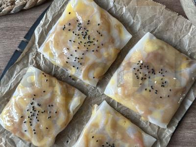 Traškūs obuolių pyragėliai iš ryžių popieriaus Žingsnis 3