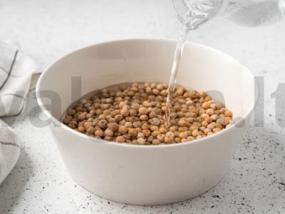 Hummusas su džiovintais pomidorais Žingsnis 1