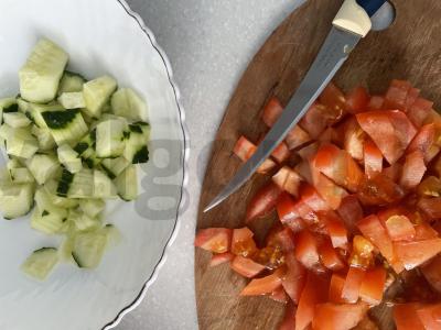 Salotas „Naujiena“ su migdolais Žingsnis 2