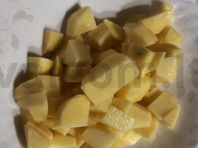 Grietinėlės sriuba su raudona žuvimi ir ryžiais Žingsnis 3