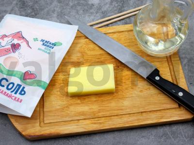 Fritiuotas bulvių akordeonas Žingsnis 1