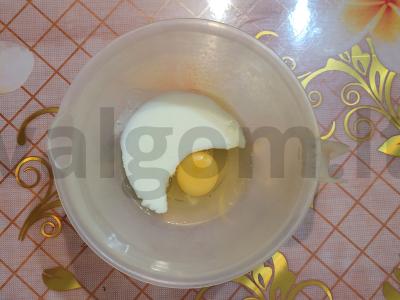 Švelnus ryžių blynas ant rūgštaus pieno Žingsnis 1