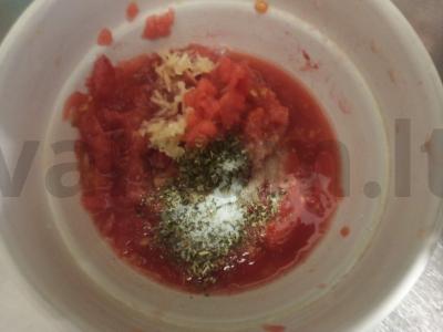 Avinžirniai pomidorų-česnako padaže Žingsnis 3