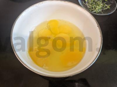 Omletas su virtomis dešromis pusryčiams Žingsnis 3