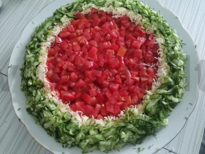 Salotas „Arbūzo skiltelė“ Žingsnis 6