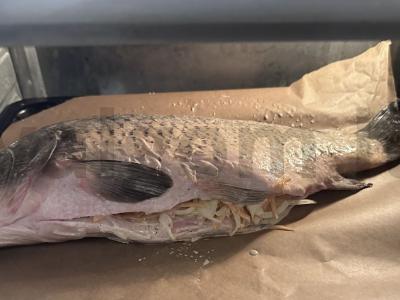 Įdarytas karpis su daržovėmis skaniame marinate Žingsnis 6