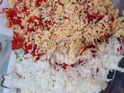 Perlovka su agurku, kiaušiniu ir raudonąja paprika Žingsnis 5