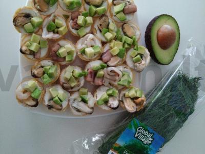 Tartaletės su varškės sūriu ir jūros gėrybėmis Žingsnis 2