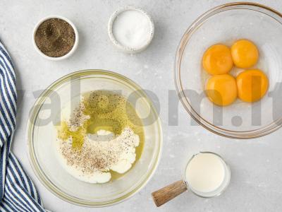 Daržovių omletas Žingsnis 1