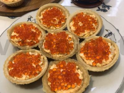 Tartaletės su ikrų padažu Žingsnis 6