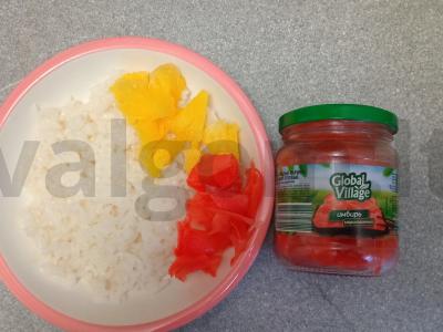 Poke su krevetėmis, konservuotais ananasais ir avokadu Žingsnis 3