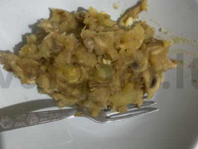 Troškinta bulvė su grybais ir sojų padažu pagrindine nuotrauka