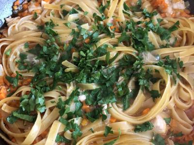 Makaronai-nestai su vištienos krūtinėle Žingsnis 10