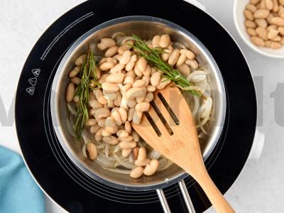 Pupelės su dešrelėmis Žingsnis 5