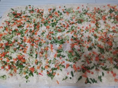 Tortilija su rūkytomis vištienos krūtinėlėmis ir paprika Žingsnis 5