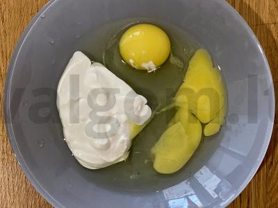 Blynai su sūriu ir dešra Žingsnis 2