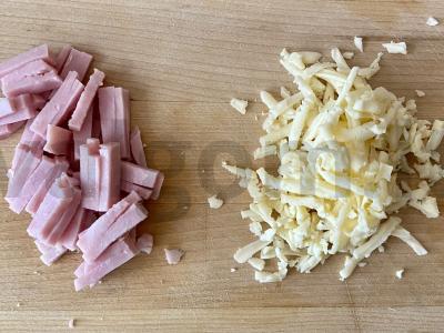 Blynai su sūriu ir dešra Žingsnis 4