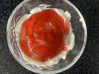 Pusryčiai su muesli, obuoliu, skyr ir aviečių džemu Žingsnis 5