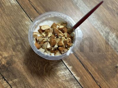 Kokoso-migdolų desertas su natūraliu jogurtu Žingsnis 4