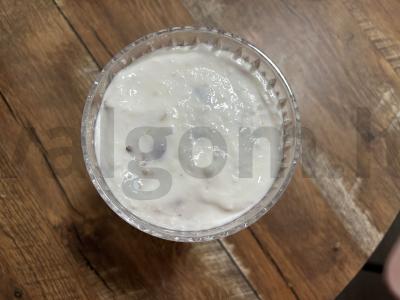 Kokoso-migdolų desertas su natūraliu jogurtu Žingsnis 5