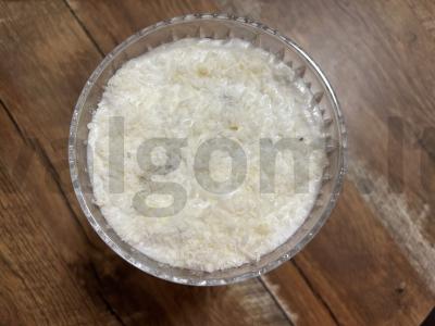 Kokoso-migdolų desertas su natūraliu jogurtu Žingsnis 6