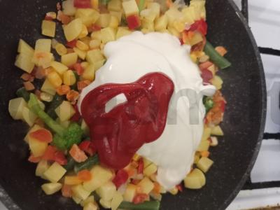 Daržovės padaže pietums Žingsnis 4