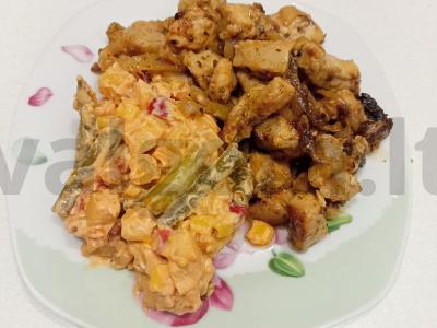 Daržovės padaže pietums pagrindine nuotrauka