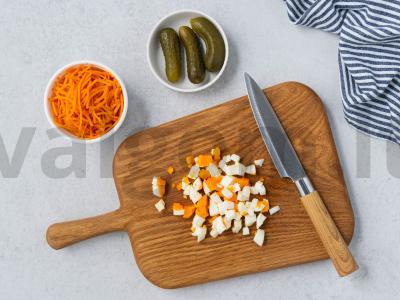 Salotas „Kazakiškas“ su vištienos kepenėlėmis ir kopūstais Žingsnis 1