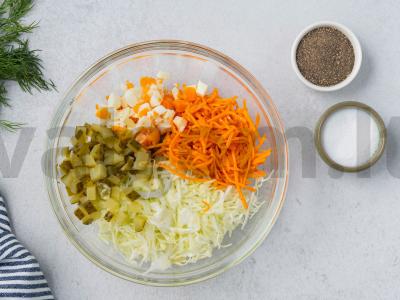 Salotas „Kazakiškas“ su vištienos kepenėlėmis ir kopūstais Žingsnis 5