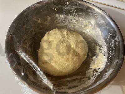 Sluoksniuota mielinė tešla su kiaušiniais Žingsnis 15